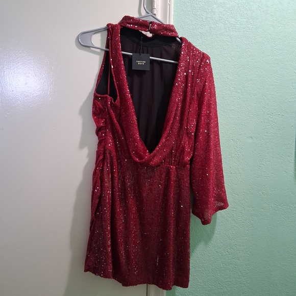 Zara Black and Red Layered Dress - Picture 3 of 5